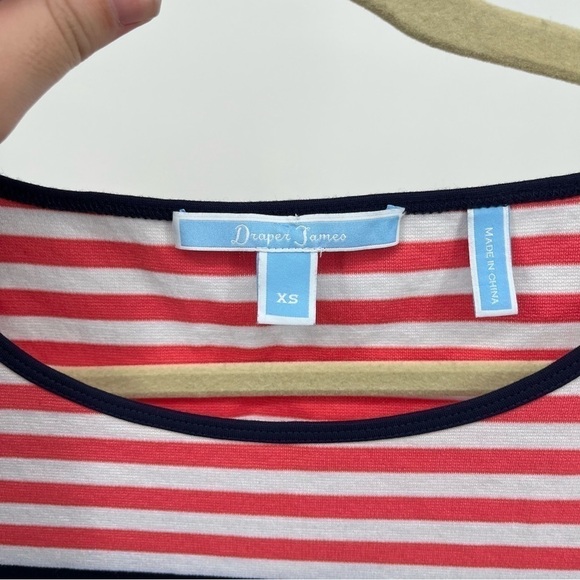 Draper James Striped Ponte Cap Sleeve A-Line Dress Size XS Preppy Nautical - Picture 4 of 6